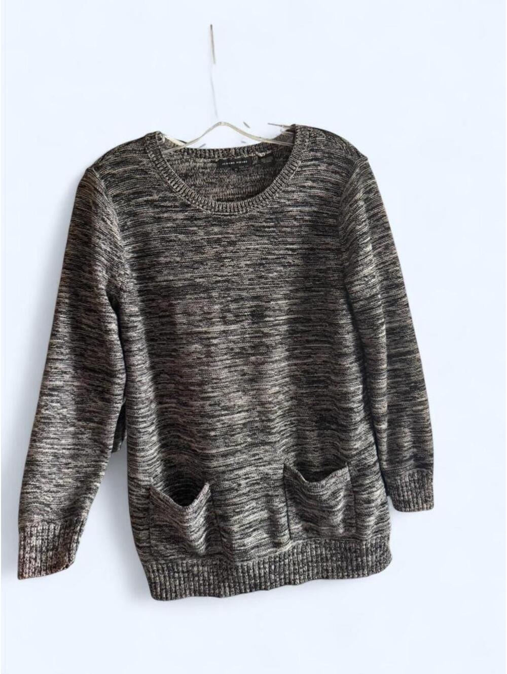 Women's Grey and Brown Jumper